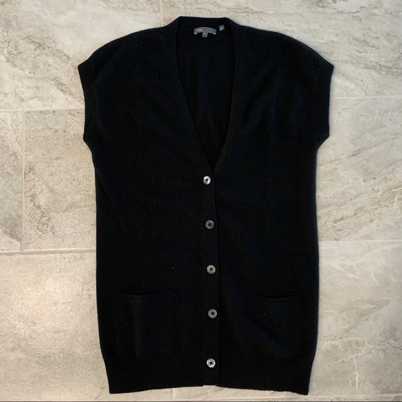 VINCE - 100% Cashmere Short Sleeve Cardigan - Picture 9 of 10
